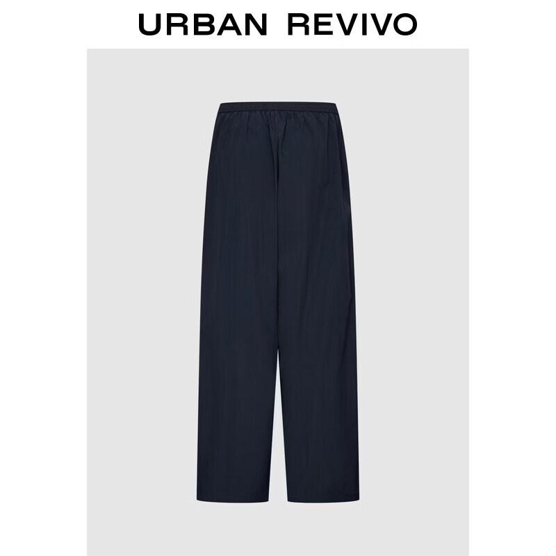 UR Women s Elastic Waist Pleated Wide-Leg Pants M