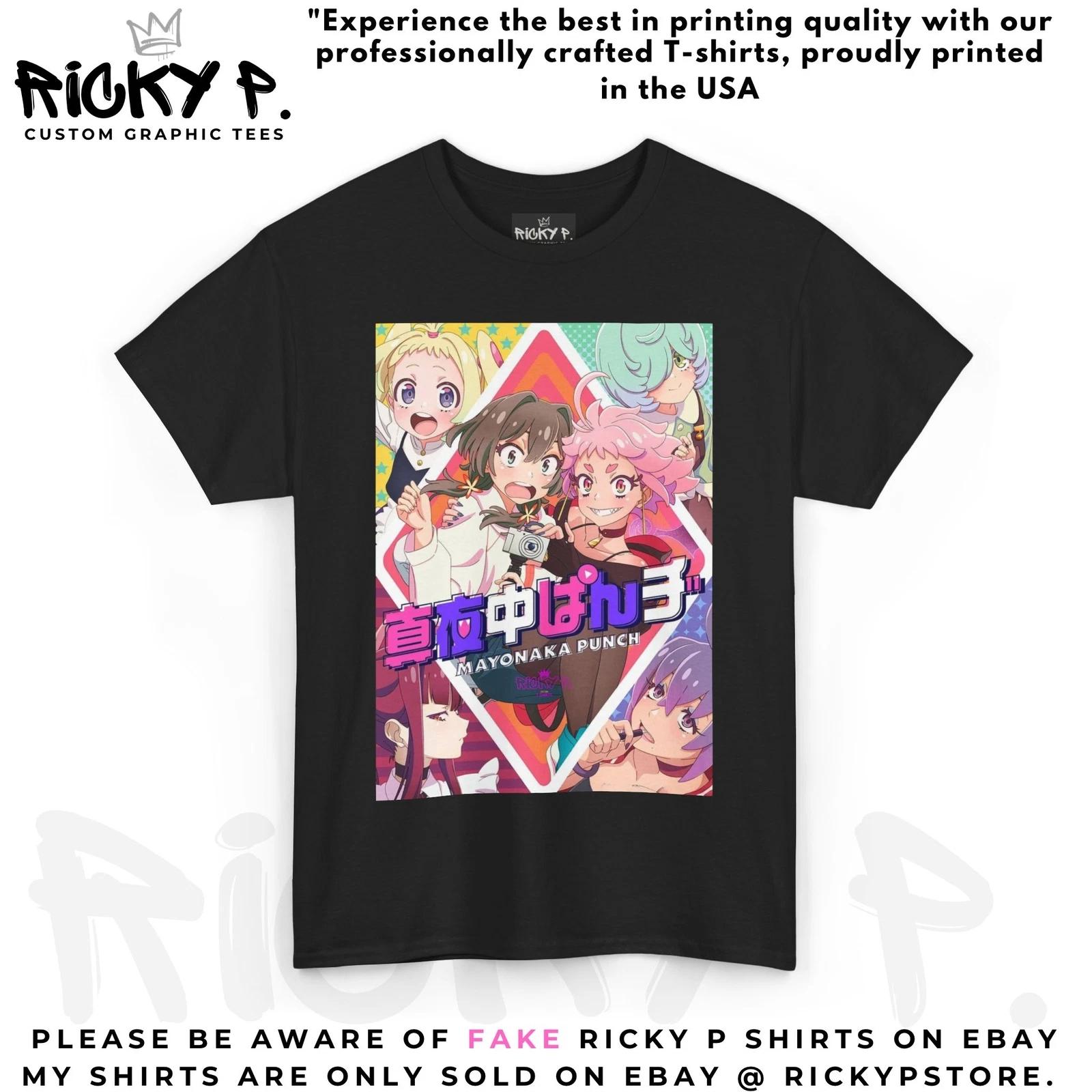 

Mayonaka Punch 2024 Anime 100% Cotton T-shirt Mens Tees Top Unisex Heavy Cotton Tee XL