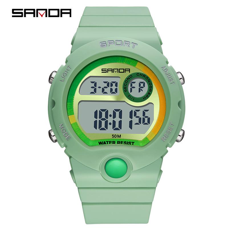 Sanda Unisex Sports Electronic Watch - Stylish, Versatile, Multi-functional with Large Simple Dial