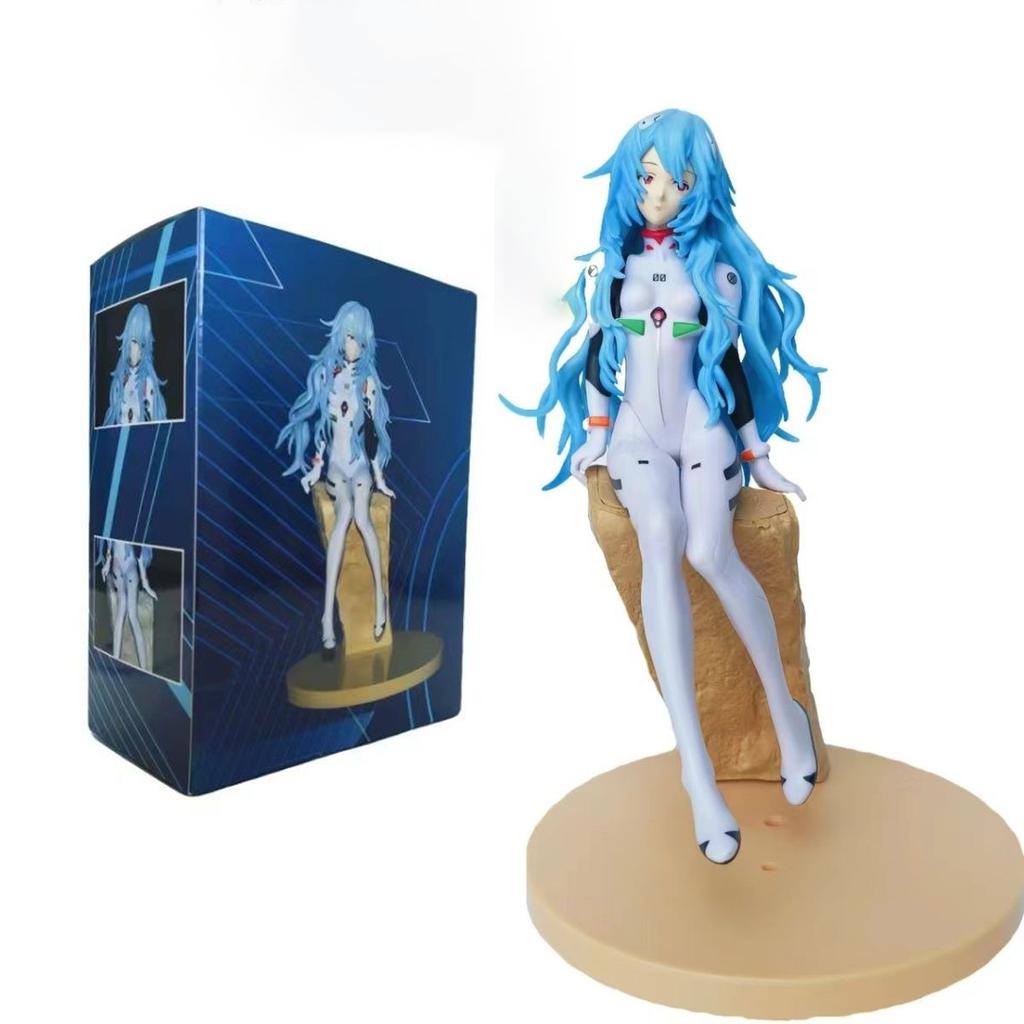 3 Stück EVA Ayanami Rei PVC Actionfiguren - Neu auf Lager Anime Figur Spielzeug Premium Schreibtischornamente für Geburtstags- und Weihnachtsgeschenk