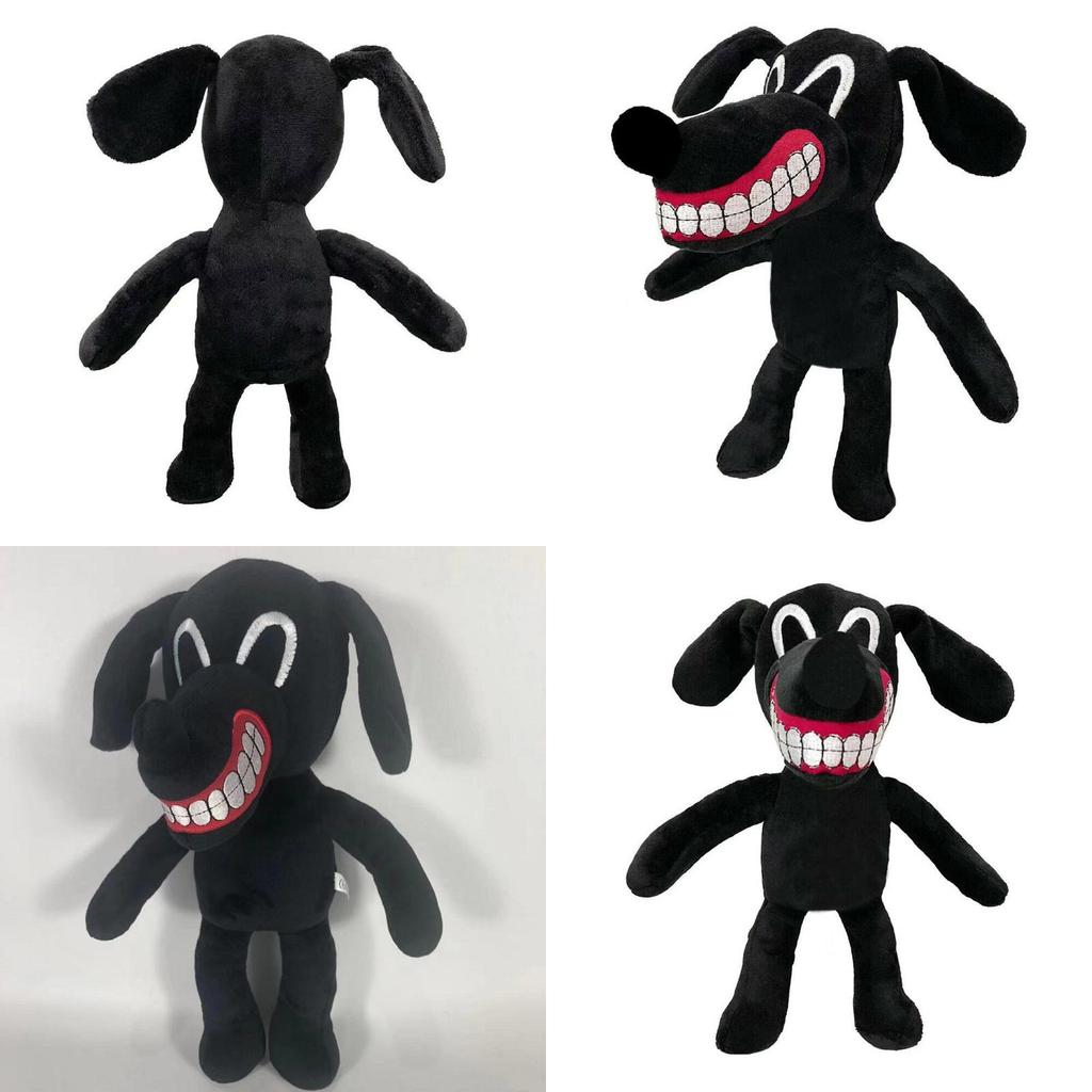 Soft And Cuddly Cartoon Siren Head Horror Black Dog Plush Doll Perfect Xmas Gift