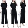 Fat Niche Design, Western Style, Taller Suit, Plus Size Women's Summer Waist Slimming Two-piece Set