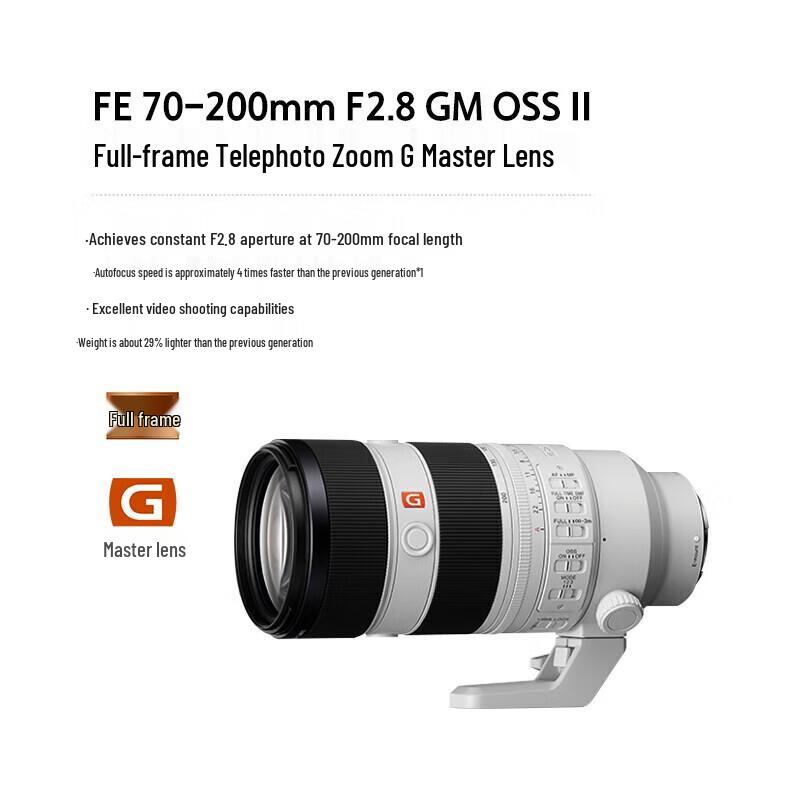 

Sony FE 70-200mm F2.8 GM II Full-Frame Zoom Lens (CN version)