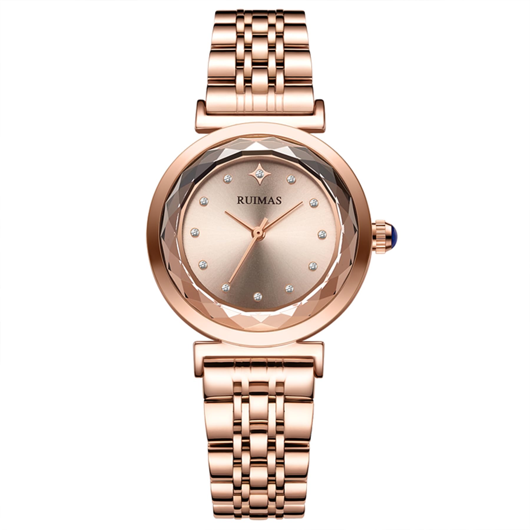 Аналоговые водонепроницаемые часы с датой, популярный кварцевый механизм и металлический ремешок цвета розового золота, женский дисплей,