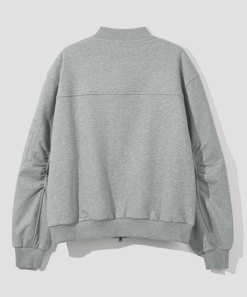 Agod Relax Sweat Bomber Jumper [Heather Grey]