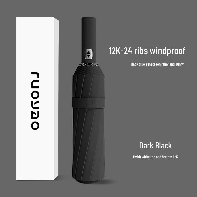 Automatic 60-Rib Folding Umbrella with UV Sun Protection