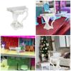 Dollhouse Miniature Furniture 1/12 Scale White Resin Side Table for Craft Enthusiasts and Dollhouse Collector