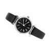 Exquisite Small Simple Fashion Women Dress Watch Retro Leather Mini Wristwatch (Black Dial)