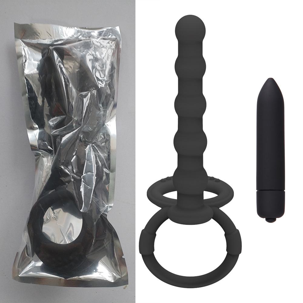 Silicone Anal Plug with Dual Rings & Prostate Massager for Prolonged Pleasure