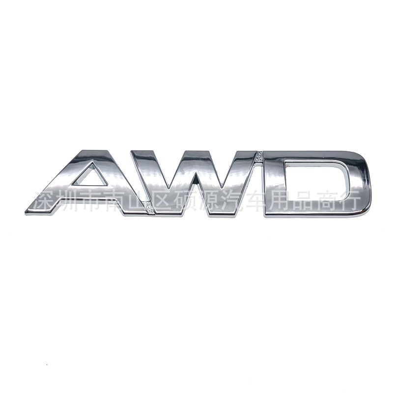 AABJD1 AWD Car Sticker Suitable for Kia Hyundai AWD Modified Metal Body Sticker Personalized Rear Tail Sticker Emblem