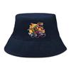Bucket Hat With Dinosaur Monster Trunk Print , Fisherman Hat Summer Trendy Foldable Beach Cap