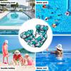 Inflatable Pool Floats for Adult Heavy Duty Pool Lounge Chairs Tropical Plants Pattern Water Floating Hammock for Summer Pool Beach Lake