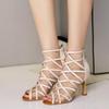 Women's Luxury Shoe High Heel Latin Ballroom Salsa Dance Shoes 8.5cm Heel
