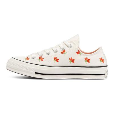 Chuck 70 Low Embroidered Garden Party Men Sneakers White Egret Bright-Poppy 570916C