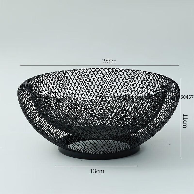 Simple Geometric Ironwork Fruit Plate Creative European-Style Decorative Item Home Living Room Coffee Table Storage Snack Basket