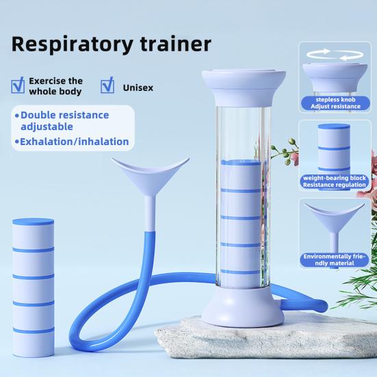 Breathing Exercise Device Abdominal Muscle Trainer Deep Breathing Dumbbell Men Women Adults Lung Capacity Training Device Core Exercise Equipment