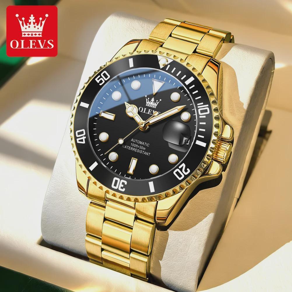 OLEVS Orologio Meccanico da Uomo Lusso Business Impermeabile Luminoso Automatico Classico Orologi da Polso Eleganti da Uomo