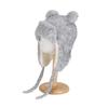 Children Hat with Windproof Rope Cartoon Bear Shape Soft Plush Inner Elastic Warm Hat Boys Girls Winter Headwear