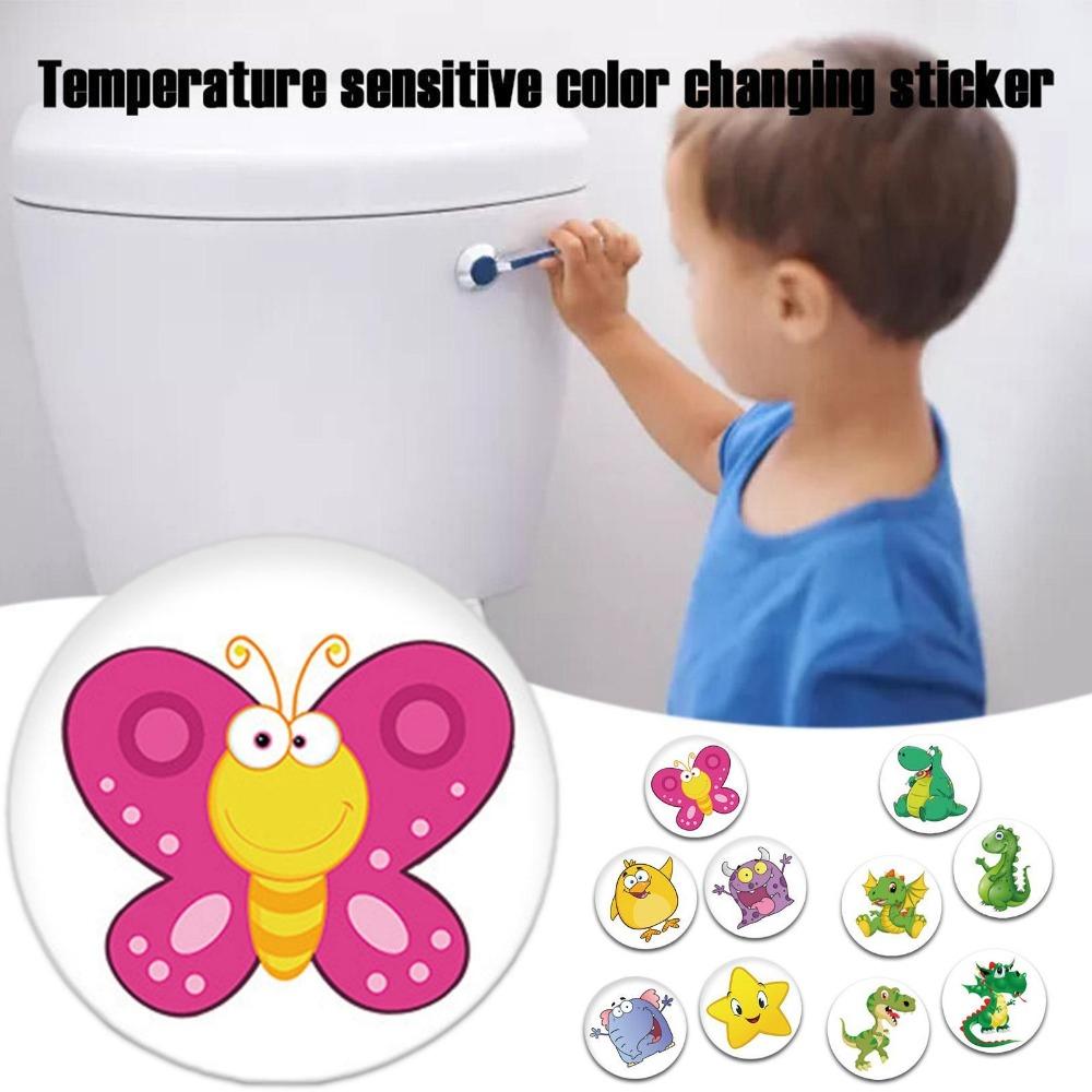Urinal Training Sticker Color Changing Toilet Sticker Temperature Sensing Potty Training Sticker