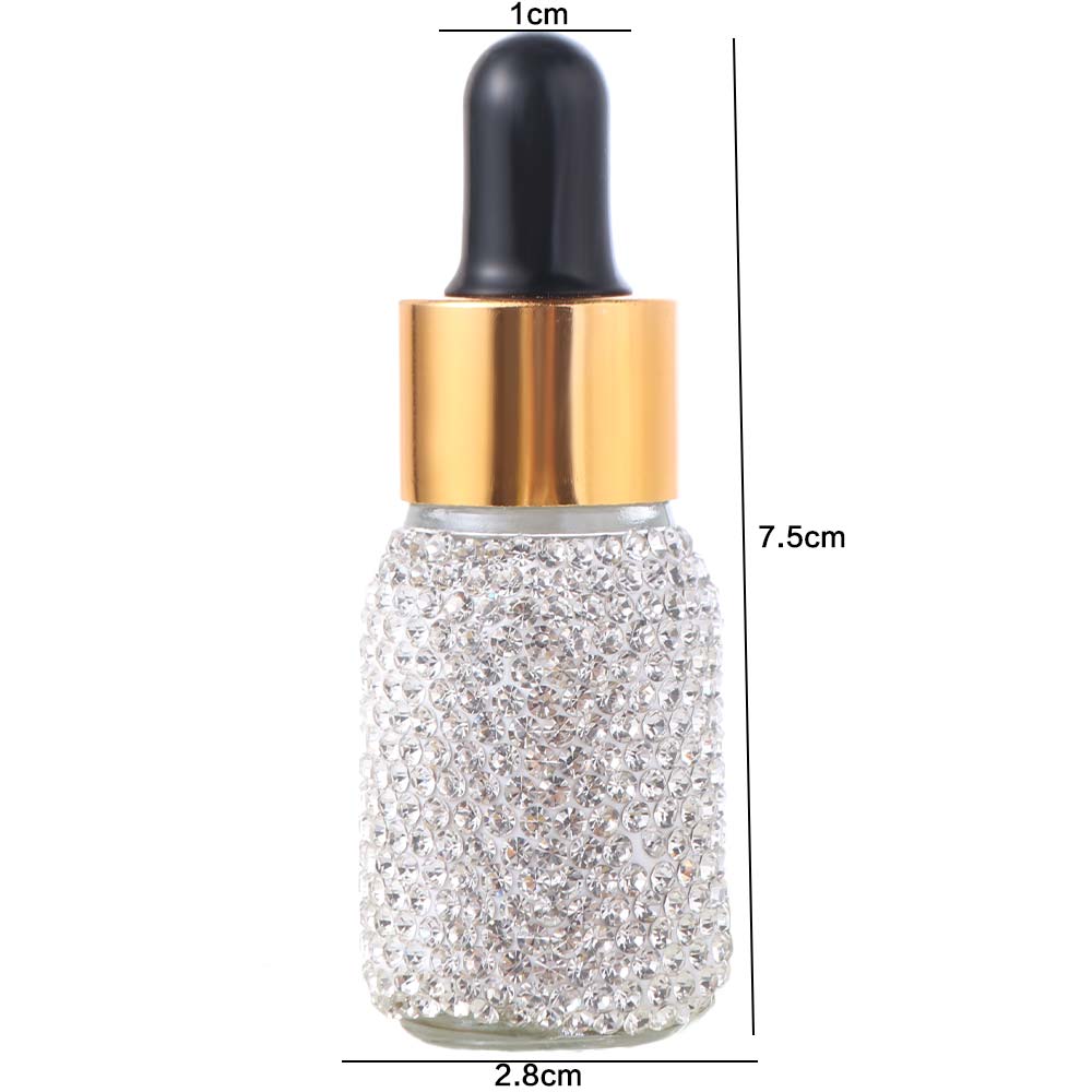 Creative Empty Perfume Bottle Rhinestone Perfume Container Gift Mini Dropper Bottles  Handicraft
