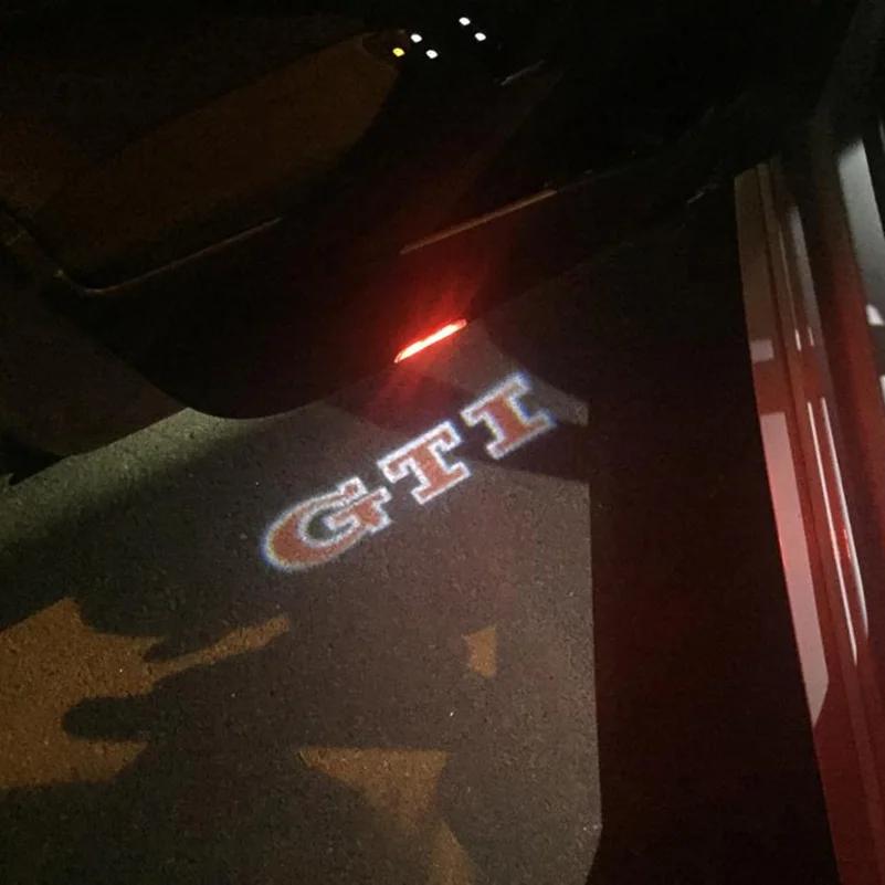 2026 Hot For VOLKSWAGEN VW 2Pcs LED Car Door Light for VOLKSWAGEN VW GTI GTD Rline GTE Golf 5 6 7  Touareg Tiguan Arteon Passat 