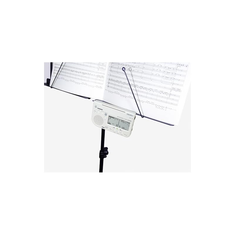SEIKO Metronome & Tuner White Pickup Microphone - 2-Piece Set Special Pack STH200WHSP