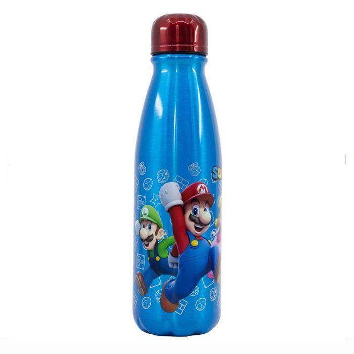 Gourde - Super Mario - 600ml - Aluminium - Bleu - Enfant