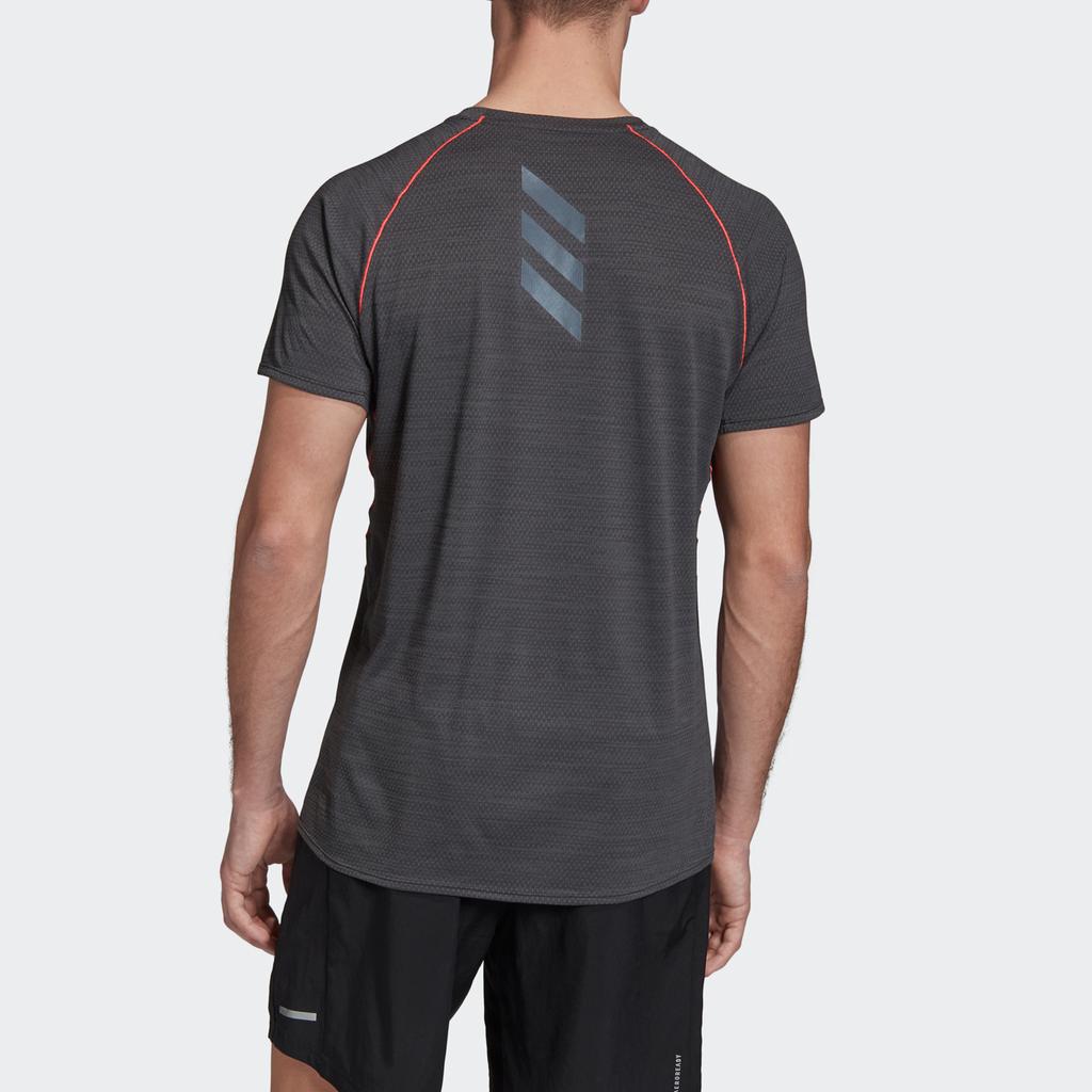 Adidas Runner Tee Sport Training Quick-Dry Short Sleeve Men Tops Grey GH7895