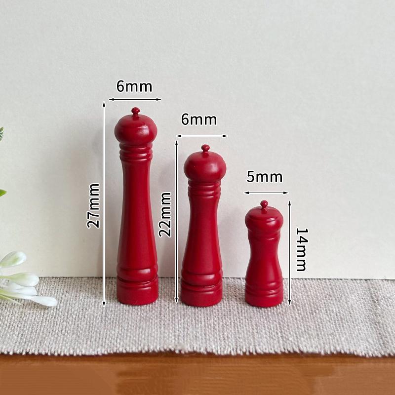 3Pcs Doll House Furniture Gift Dollhouse Alloy Cooking Pepper Grinding Bottle Miniature Mini Scene Model Doll Accessories