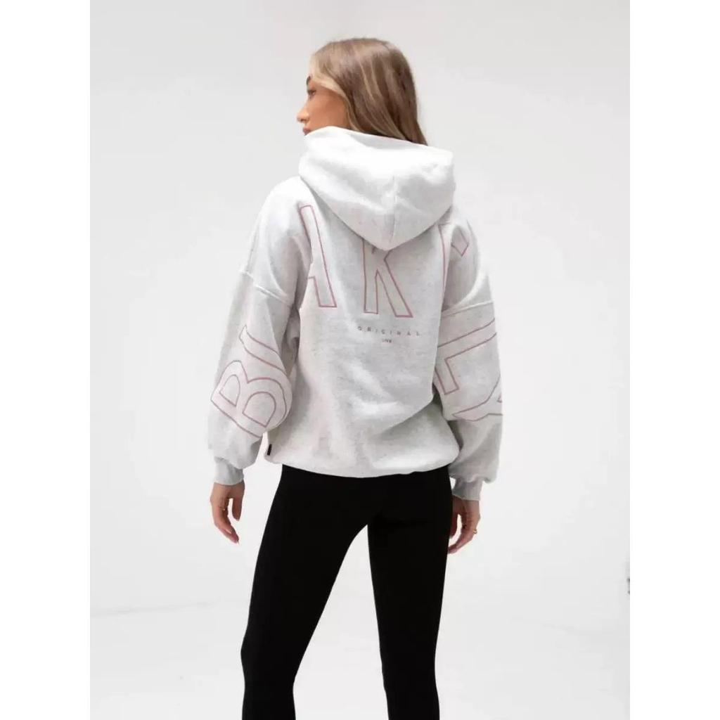 Women Sweatshirts Black Hooded Pullover Big Letter Print Loose Fit New Comfortable Casual Streetwear Minimalist Style Daily Wear