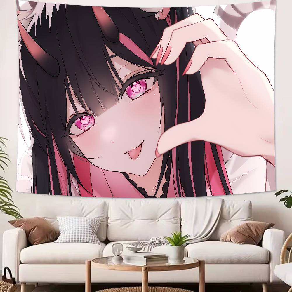Luxury Fashion Hot Cute Pink Angel Tapestry Decoration Bedroom Dormitory Background Cloth Holiday Home Living Room Club Tapestry