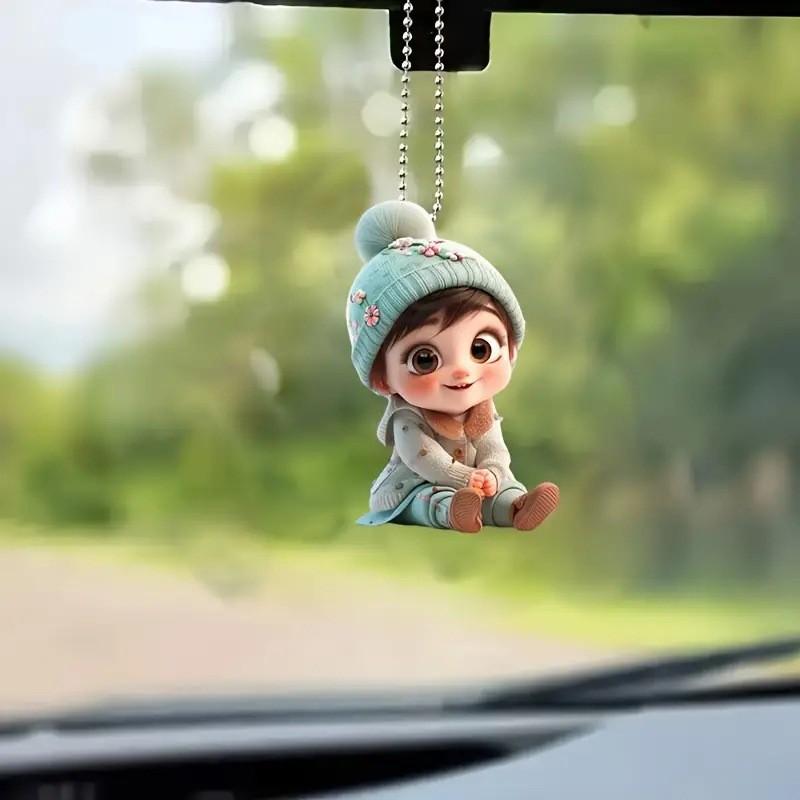 Acrylic Whimsical 2d Hanging Decoration For Cars And Christmas Accents Tree