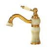 Bathroom Faucet Brass and Jade Faucet Bathroom Basin Faucet Sink Mixer Tap Gold Sink Faucet Bath Basin Sink Faucet