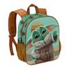 Jednokomorowy 3D Plecak Przedszkolny Grogu Baby Yoda Zielony 26X31X11Cm