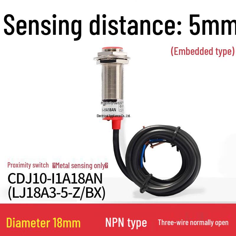 

CHUGOUXIANG M18 NPN Inductive Proximity Limit Switch Sensor CN plug (adapter included)