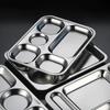 Stainless Steel Divided Cafeteria Tray