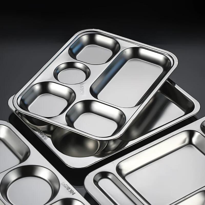 Stainless Steel Divided Cafeteria Tray