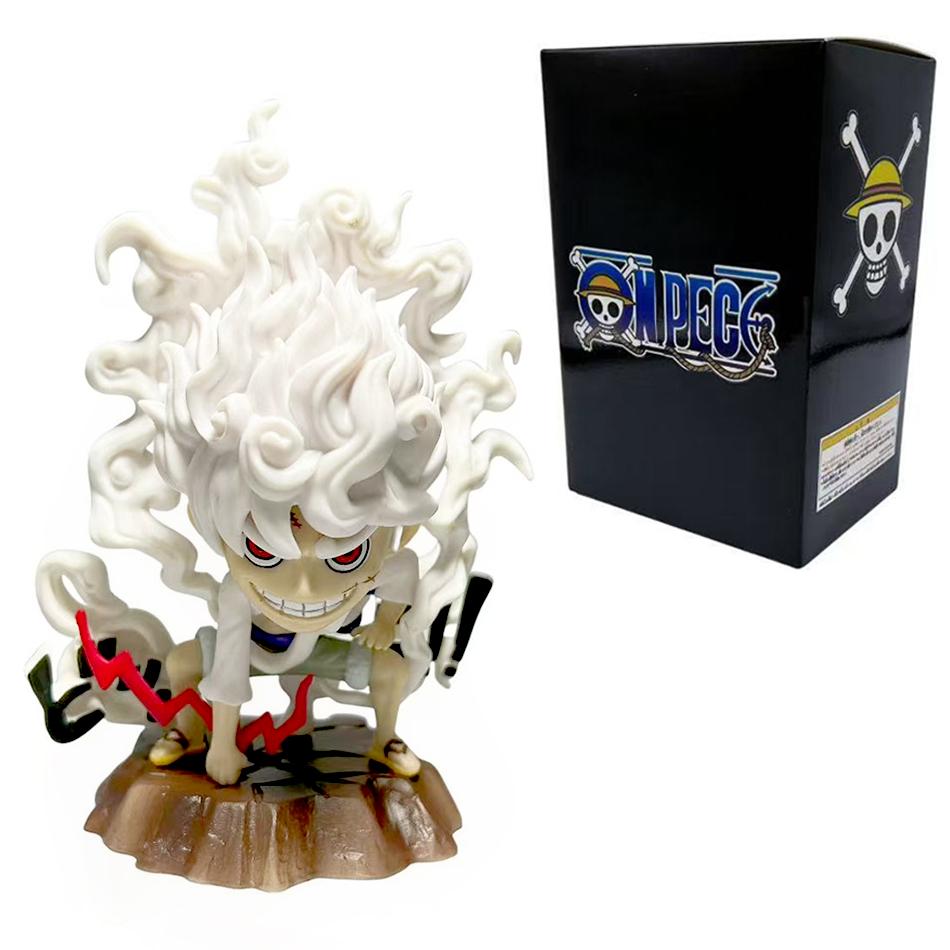 Anime 15Cm Figure Luffy Gear 5 Character Action Stand Posture Character Doll Pvc Model Ornament Doll Birthday Gift