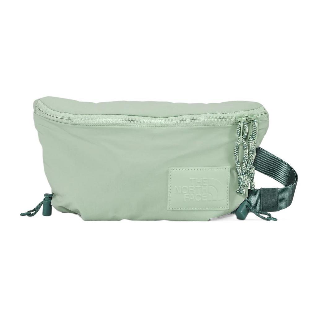 The North Face 3L Never Stop Vintage Logo Patch Soft Satin Webbing Shoulder Crossbody Outdoor Bag Women bags Light-Green NF0A81DUKIH