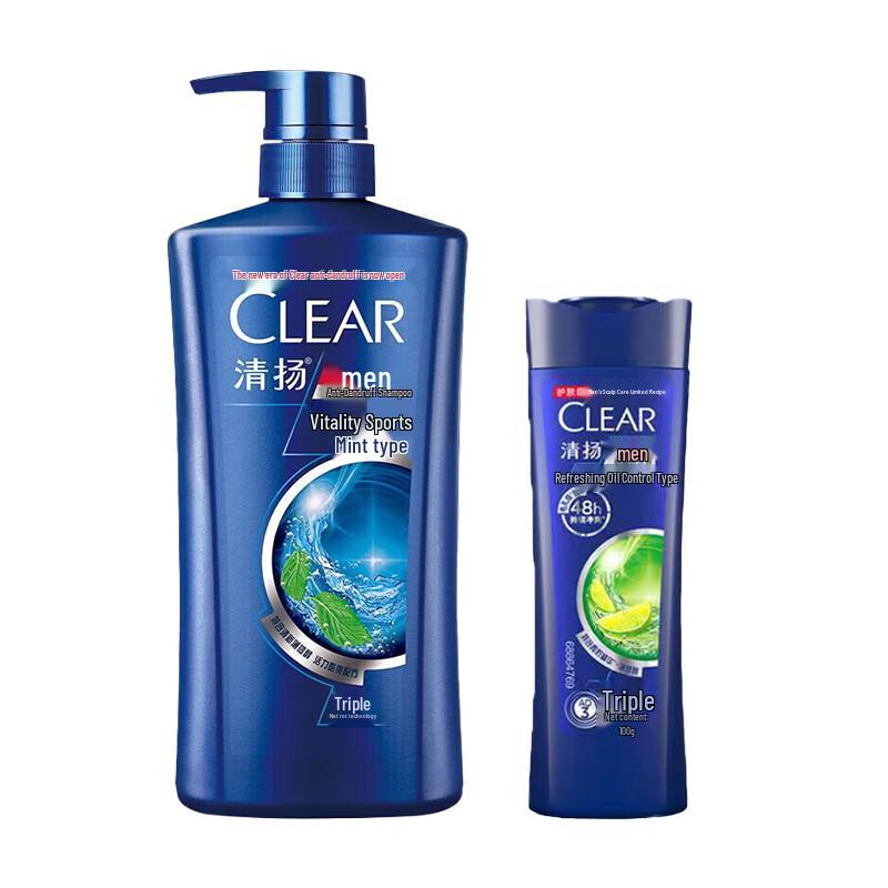 Clear Men Active Sports Mint & Anti-Dandruff Shampoo Duo Pack