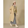 INMAN Women's Alpaca Silk Blend Double-Faced Wool Coat