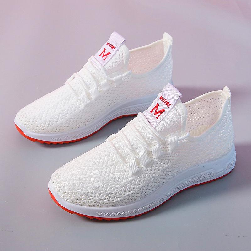 2023 Women's Breathable Mesh Running Shoes - Lightweight White Sneakers for Summer