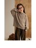 Children's Wool Ribbed Sweater - Round Neck, Cozy Autumn/Winter Base Layer for Girls
