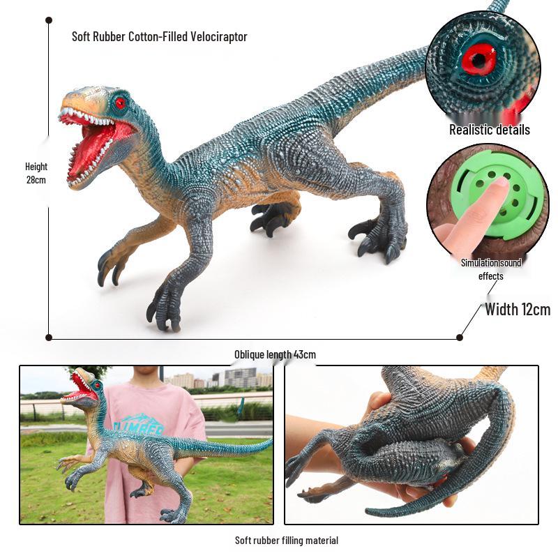 Large Soft Rubber Tyrannosaurus Rex Dinosaur Toy for Kids