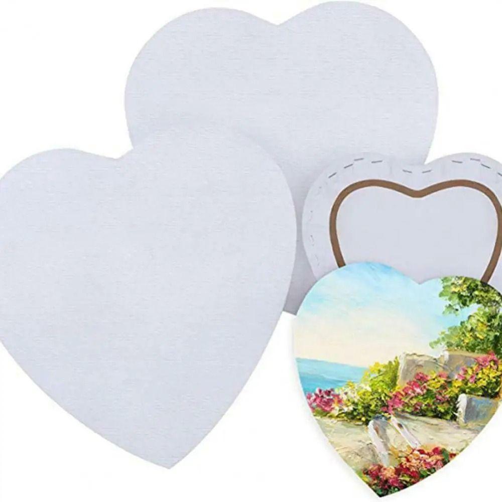 Cotton Heart-shaped Oil Canvas Love Drawing Board Picture Frame Painting Board  Painter