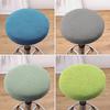 Elastic Bar Stool Cover Solid Color Seat Chair Slipcover Soft Round Chair Cover