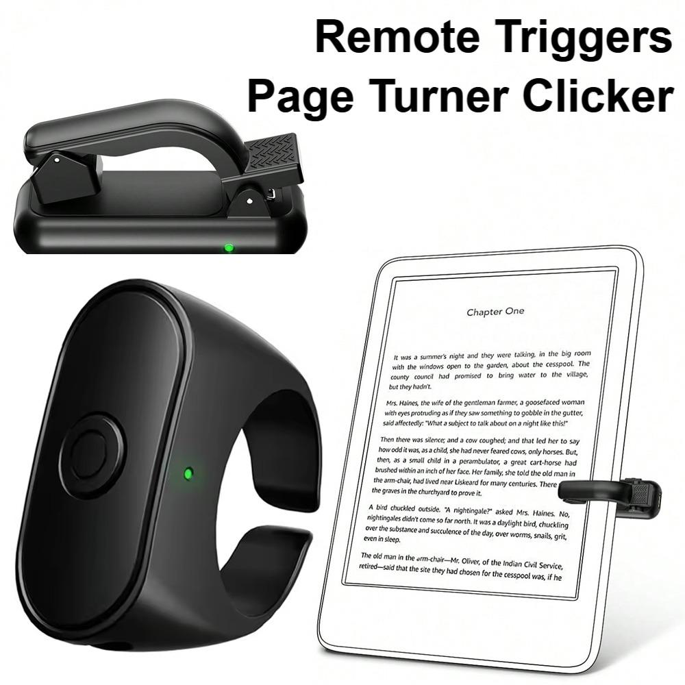 2in1 Page Turner Clicker Wireless Page Turner Remote Control E-Reader Phone Camera Record Trigger Remote for Kindle Paperwhite 5