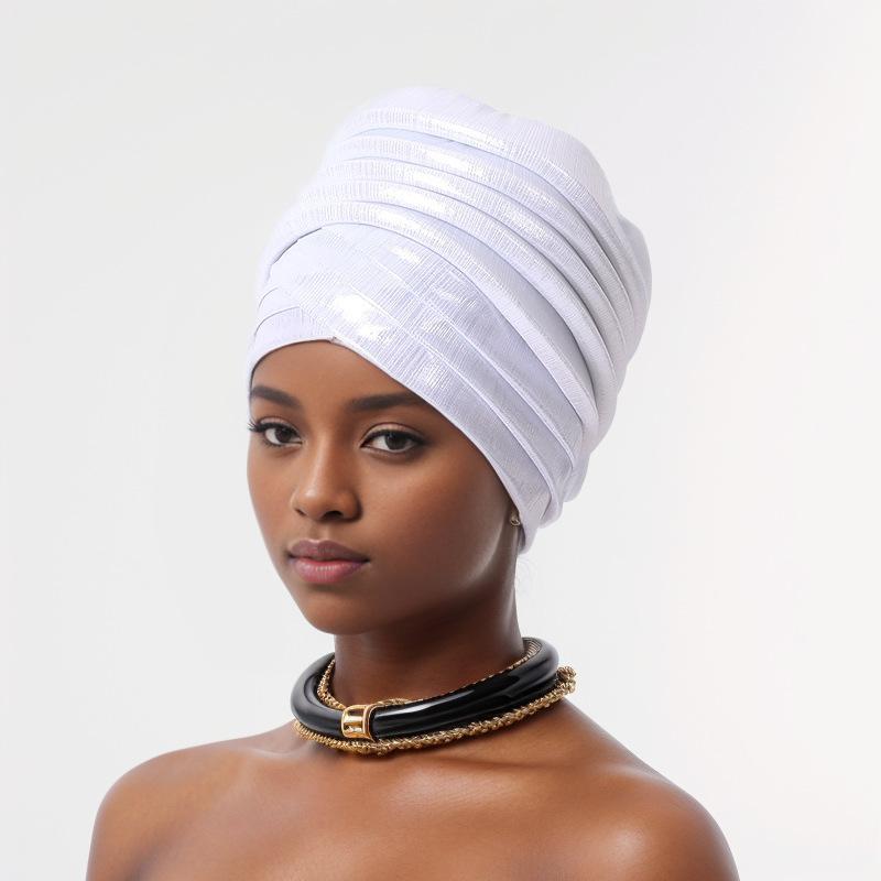 Beauty Strip Multi -Layer Exaggerated Turban Cap African Hat Muslim Turban Hat