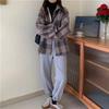 New Autumn/Winter Women's Brushed Plaid Velvet Shirt Jacket - Long Sleeve, Loose, Warm Korean Style