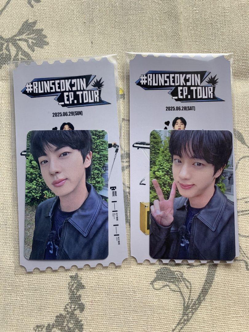 

[USED] RUNSEOKJIN_EP.TOUR BTS Trading Cards Jin 6/28/29 2 Cards